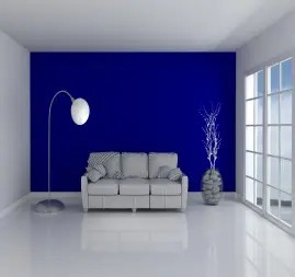 Minimalist-room-with-a-striking-blue-accent-wall-and-modern-furniture